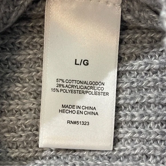 VINCE CAMUTO WOMENS KNIT SWEATER, SIZE LARGE. GRAY. - Picture 3 of 6